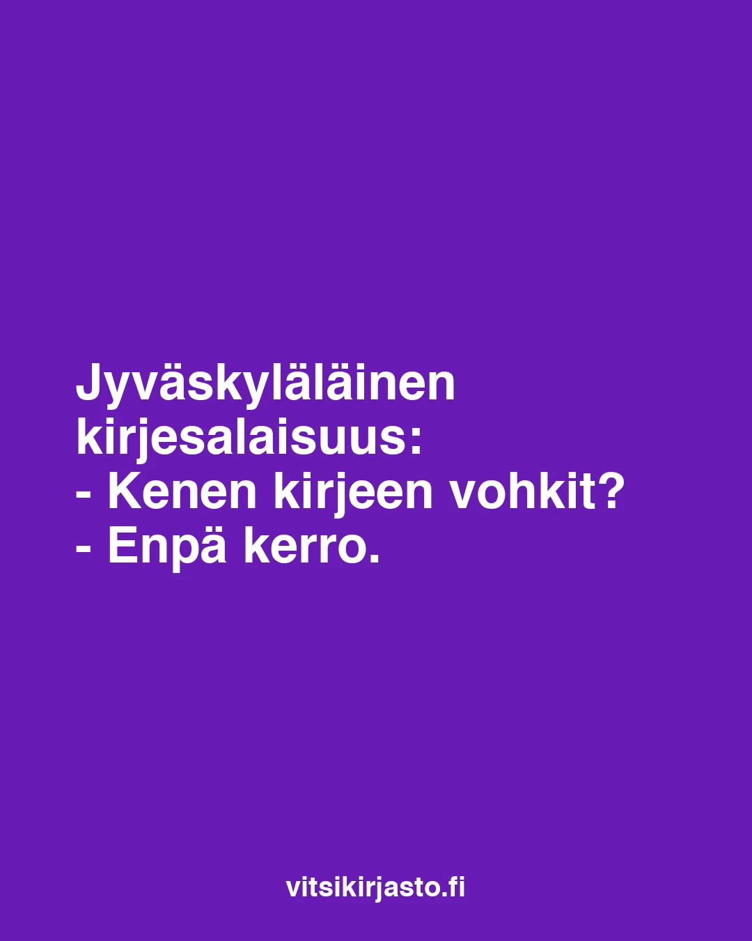 Jyväskyläläinen kirjesalaisuus