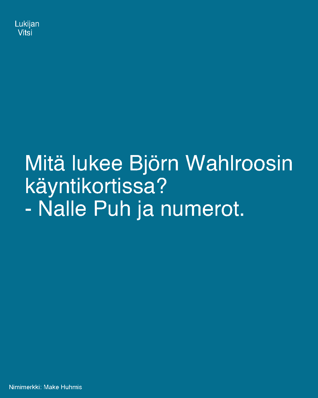 Mitä lukee Björn Wahlroosin käyntikortissa?