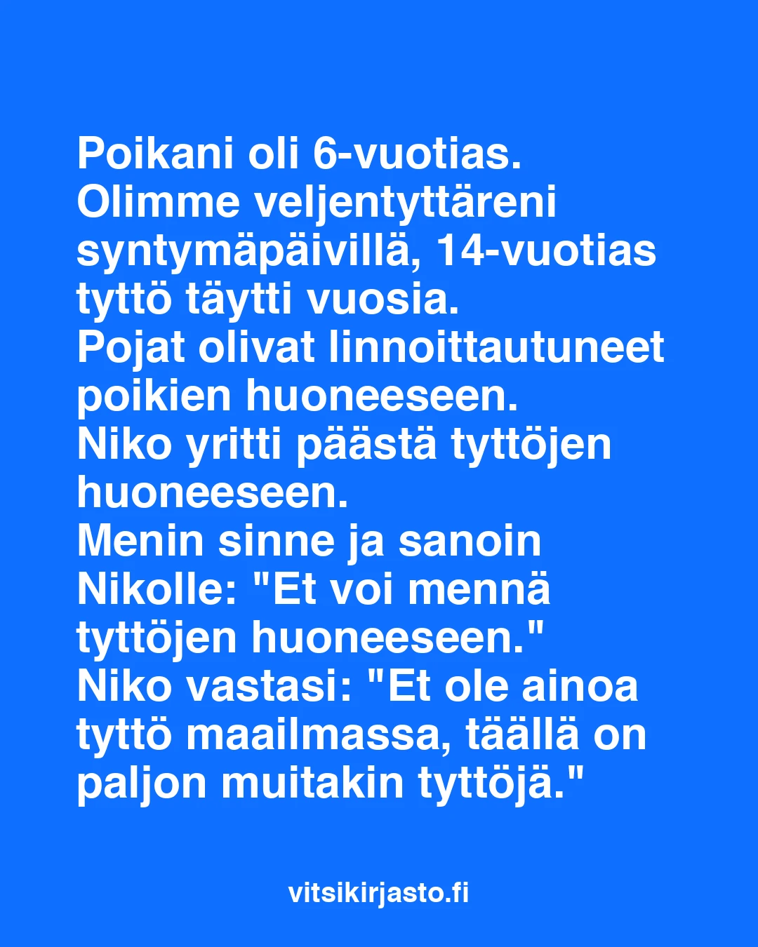 Poikani oli 6-vuotias