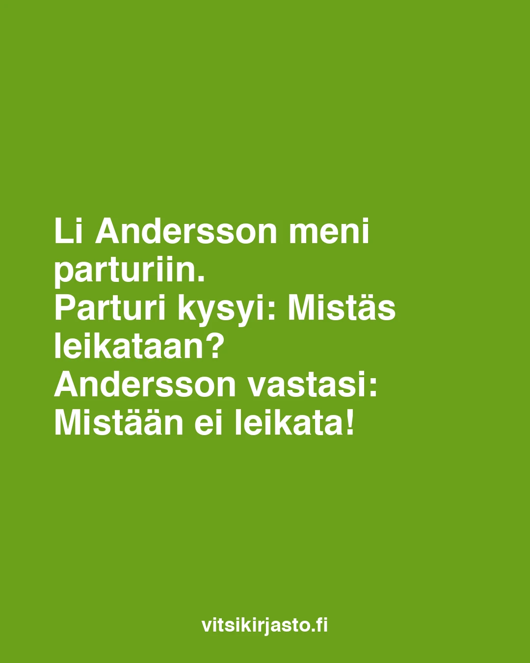 Li Andersson meni parturiin