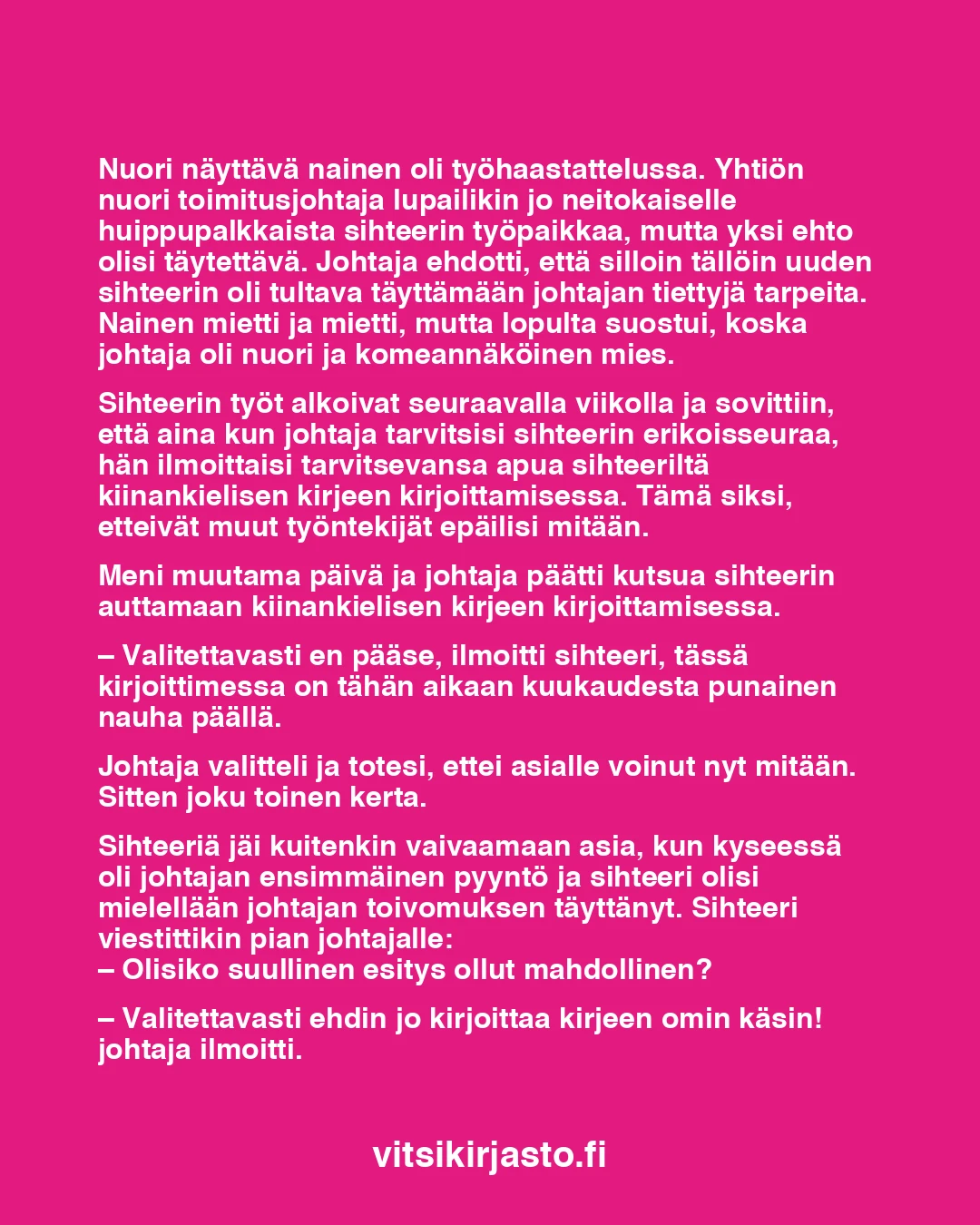 Nuori näyttävä nainen oli työhaastattelussa
