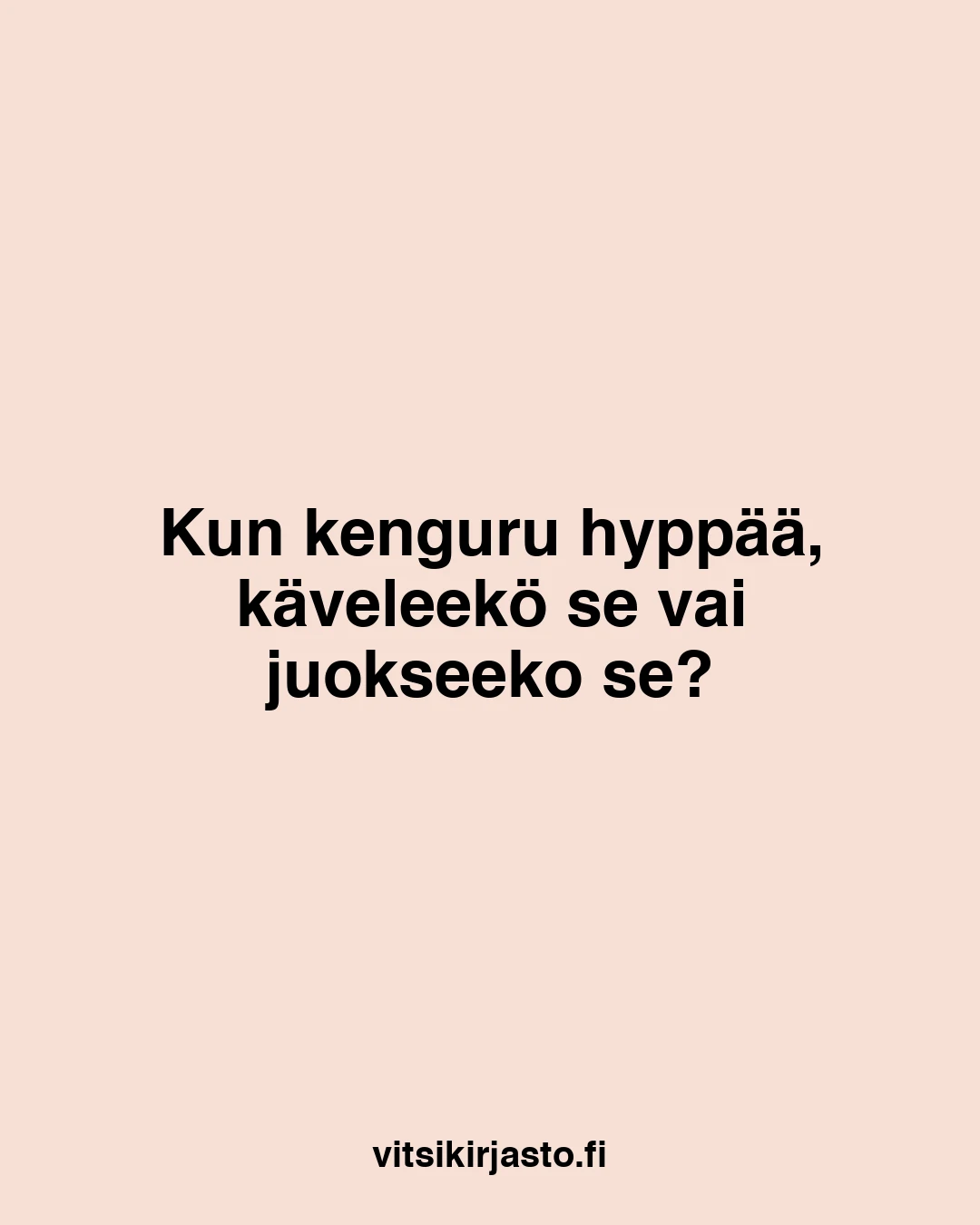 Kun kenguru hyppää