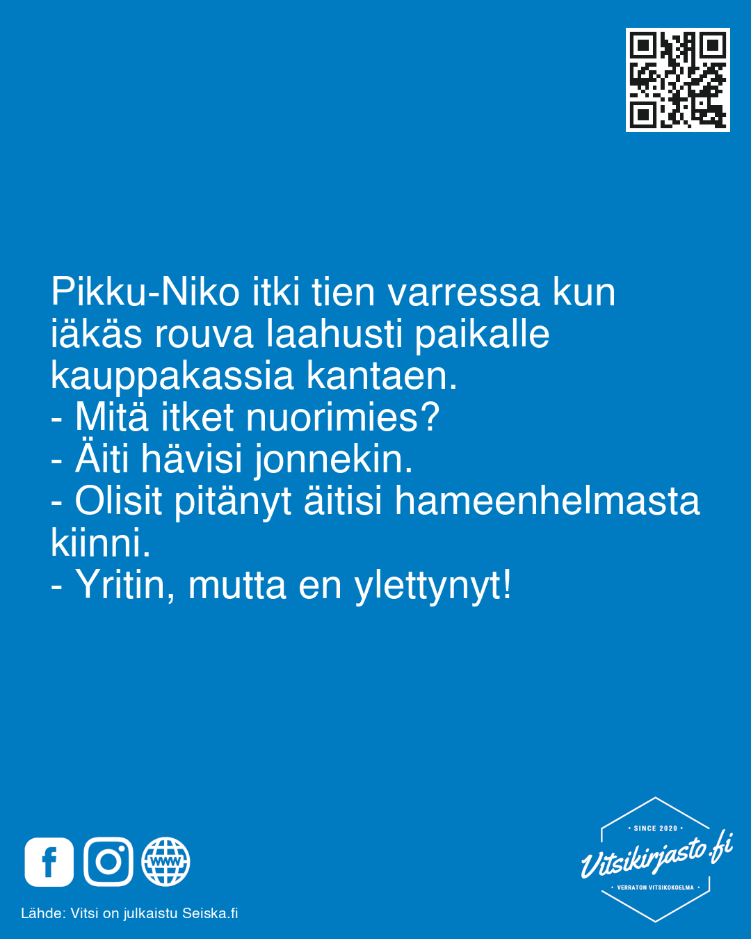 Itki Pikku-Niko itki tien varressa
